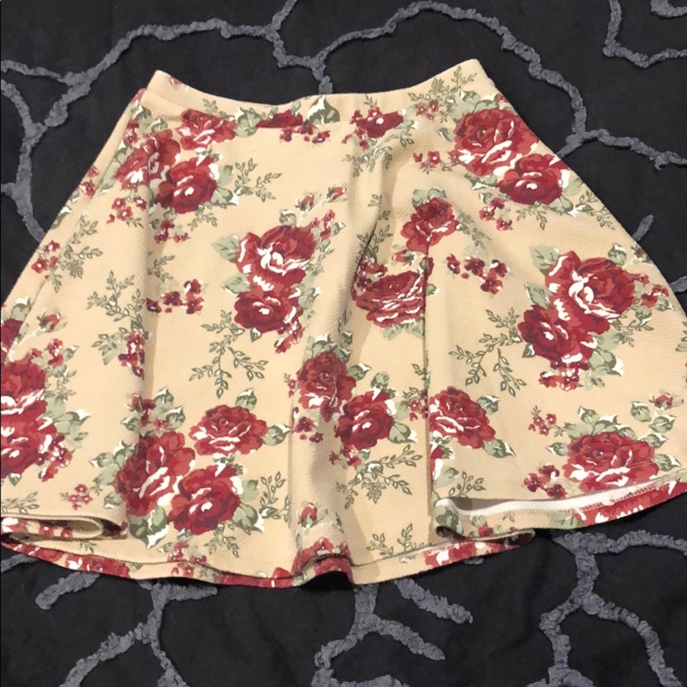 Rose patterned skirt